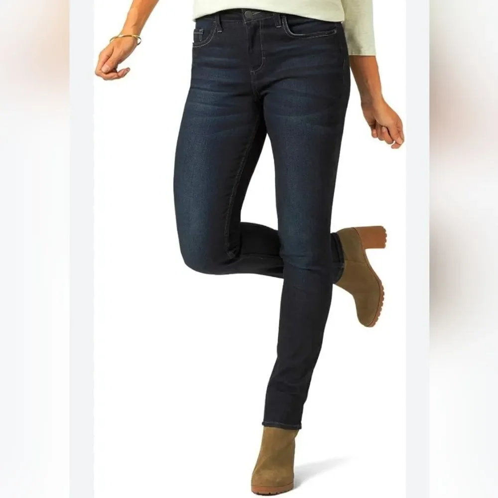 Lee Riders Women's Midrise Skinny Jeans with Premium Stretch Fabric‎